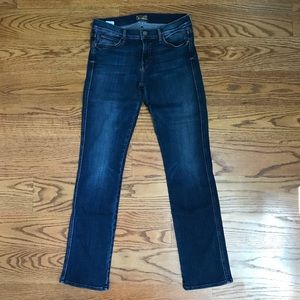 MOTHER Dark Denim Straight Leg Jeans